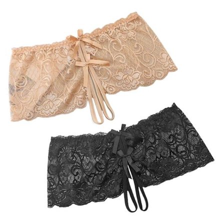 Spetsbyxor G-string Stringtrosor SKIN&SVART - stock