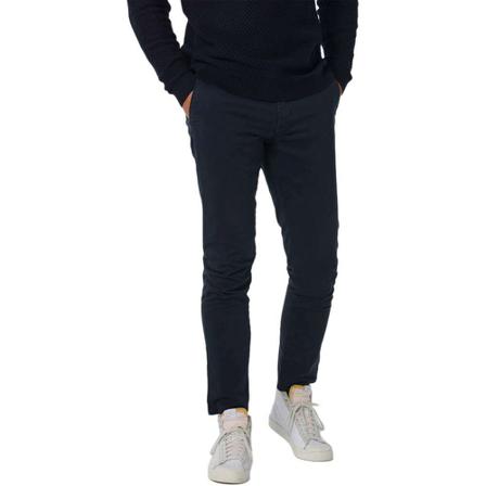No Excess, Pants chino garment dyed stretch re motorblack Zwart, Heren, Maat:W32