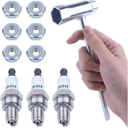 3-i-1 Twrench kjede-tannhjul med mutter, tennplugg Kompatibel med Stihl 023 025 026, Kompatibel med Dolmar 1