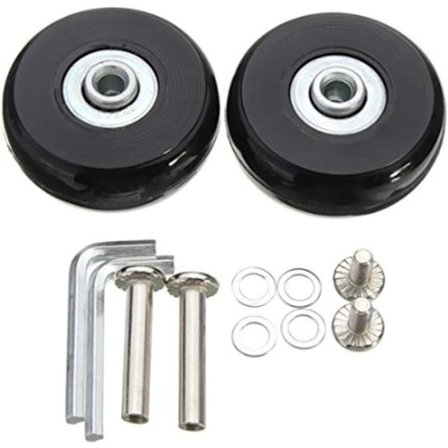 Reservehjul til bagasje, reservehjul til bagasje, universelle bagasjehjul, lydløse bagasjedeler, fleksible universelle reservehjul, 45*18mm