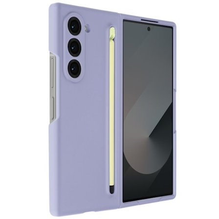 Cover - ADVOKER - Samsung Galaxy Z Fold 6 - Blød Berøring - Stylus Inkluderet - Lilla