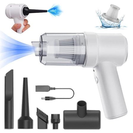 Kraftfull sladdlös bil dammsugare – Våt/Torr handdammsugare 120W med 5 tillbehör