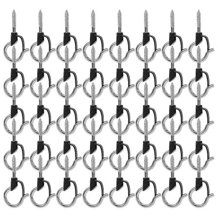 40-pak Q-ophæng, julelyskroge, nemme at frigøre udendørs ledninger og fe-lys garage Le