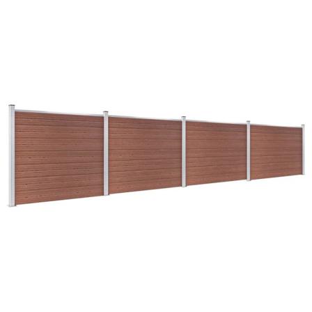 Vidaxl Staketpaneler Wpc 699x146 Cm Brun Brun