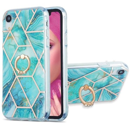 Marmormotiv iPhone Xr skal - Blå