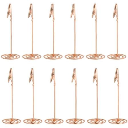 12 stk Plass Kortholder Memo Holder Klips Fotoholder Bordnummerholder