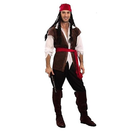Piratkostyme antrekk sett for voksne kvinner menn middelalder renessanse Halloween fest Cosplay pirat kostyme