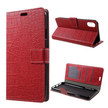 Croco iPhone Xs Max cover - Rød