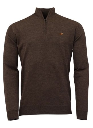 Laksen Norfolk Zip-Neck Brownie