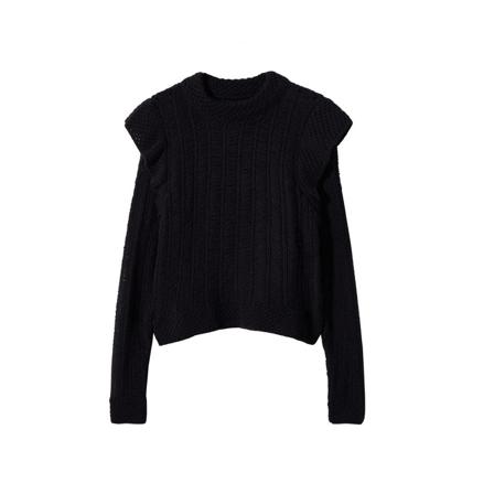 Mango Sweater -- Sort, Dame