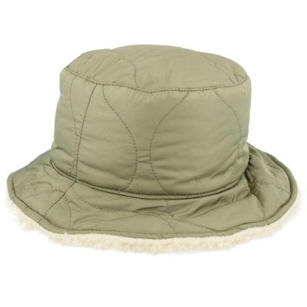 Brixton - Grön bucket Hatt - Petra Reversible Military Olive/Dove Sherpa Bucket @ Hatstore