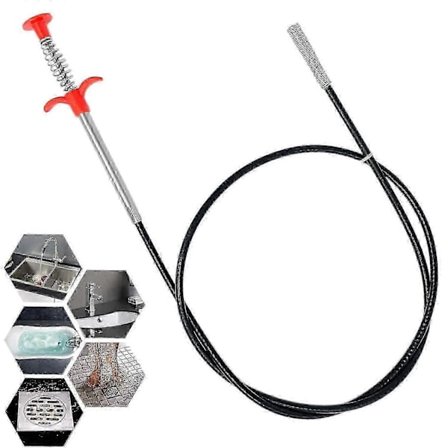 160 cm fleksibel klo-tang for arbeid i trange rom, avløpsslange, brukes til å gripe hår, søppel, til og med viktige ting fra kloakk, vask, toalett