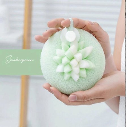 Erittäin pehmeä auringonkukka-imukuppikylpypallo, 2-in-1 auringonkukka-pesusieni