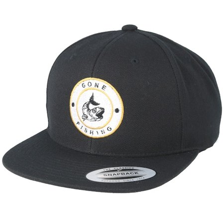 Hunter - Black snapback Czapka Z Daszkiem - Gone Fishing Black Snapback @ Hatstore