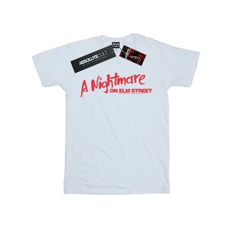 A Nightmare On Elm Street Herr Röd Logotyp T-shirt 5XL Vit