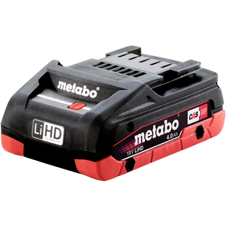 Metabo 18V LiHD Batteri 4,0Ah, Batterier & laddare