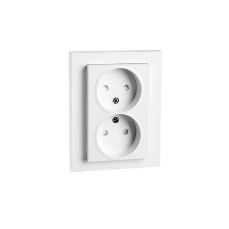 SG Stikkontakt IF Dobbel Rehab u/jord Hvit