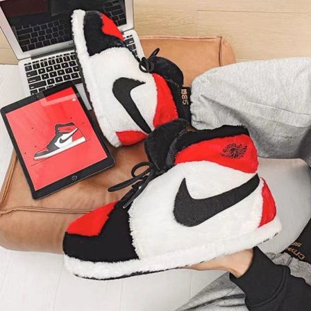 Vinter sjov aj kegle kokos bomuld hjemmesko sjove indendørs par hjem plys sko varm internet berømthed store bomuldssko