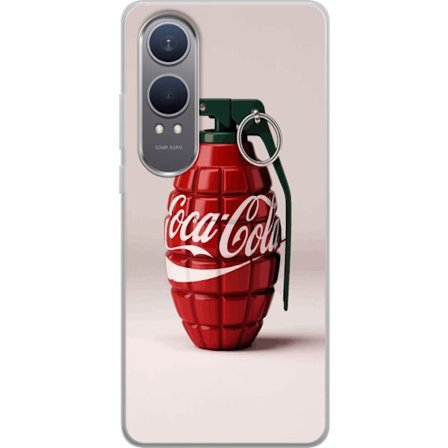 Kompatibelt Mobildeksel til OnePlus OnePlus Nord CE4 Lite Kunstnerisk illustrasjon av Coca Cola granateple i rødt og grønt, pop art inspirert motiv