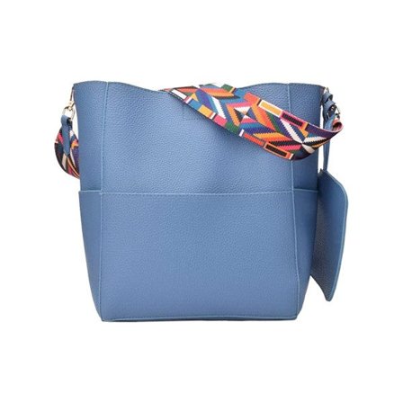 IC Bucket Bag Dam Läder Bred Axelrem Handväska