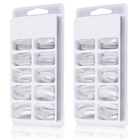 Nail Extension Form Tips Clear Poly Gel Acrylic Nail Stencil