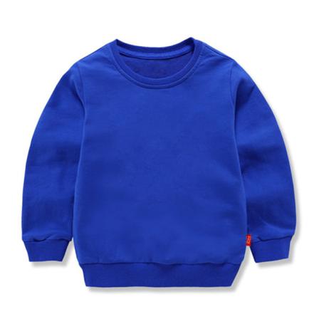 Pojke Långärmad Tröja Med Rund Hals I Enfärgad Baggy Sweatshirts
