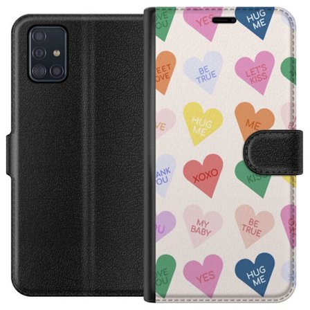 Kompatibelt Plånboksfodral till Samsung Samsung Galaxy A51 CandyHearts