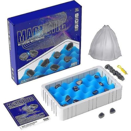 Magneettinen shakkilautapeli, 2023 magneettinen lautapeli, hauska pöytämagneettipeli 20 magneetilla, strategiapeli lapsille ja aikuisille Fk Sponge 