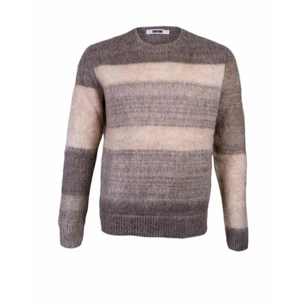 Mauro Grifoni, Round-neck Knitwear Grijs, Heren, Maat:L