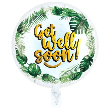 Rund Folieballon Get Well Soon 46 cm