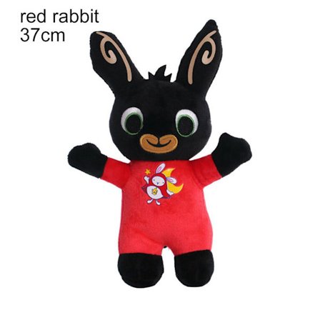 15- Bing plyschleksak Bunny Rabbit Doll 37CMRED KANIN RÖD W
