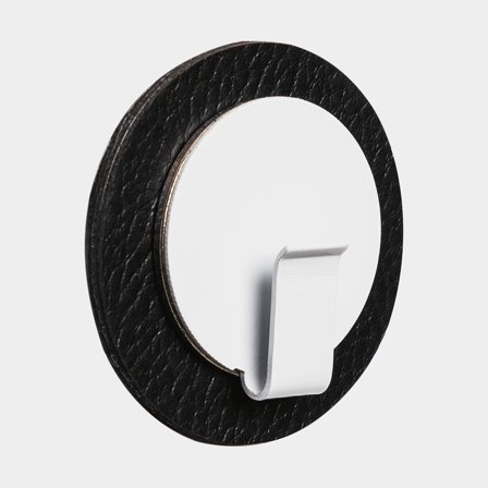 Magnetischer Haken Silwy Magnetic Hook Clever, weiß + schwarz selbstklebende Magnetplatte Ø6.5 cm - Boot