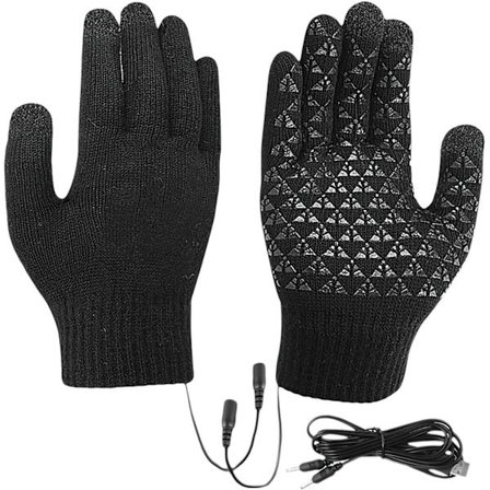 Elektriske oppvarmede hansker, lette USB-oppvarmede vinterhansker for menn og kvinner, termisk håndvarmerstrikk med berøringsskjerm for 