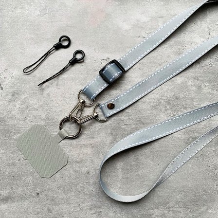 Simplicity Crossbody Mobiltelefon Snodd Justerbar Hängande Halsrem Med Universalklämma Anti-förlorad Mobiltelefon Snoddar