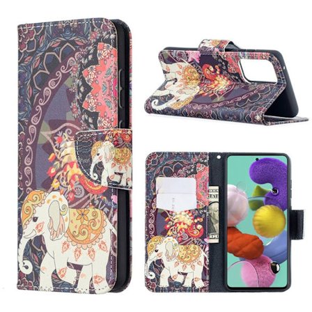 Wonderland Samsung Galaxy A52 5G Flip etui - Mandala og elefant