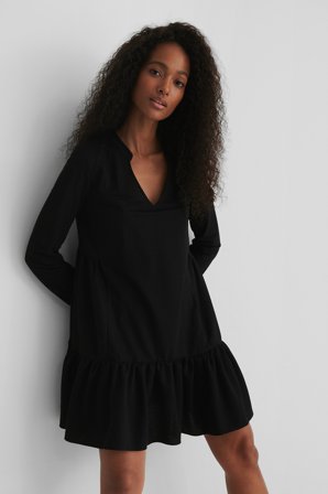 MANGO Elma Dress - Minikjoler - Sort - Small