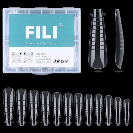 Dual Nail Forms Clear Long Ballerina