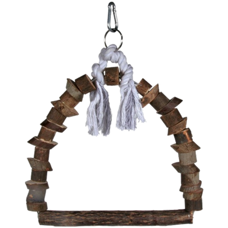 Trixie - Natural Living buegynge i tre og tau brun 15 x 20 cm - Fugl - Burinventar & rugekasser - Fuglehusker - ZOO.no