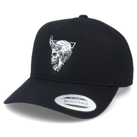 Iconic - Horned Demon Curved A-Frame Black Adjustable Adjustable Black Cap - @ Hatstore