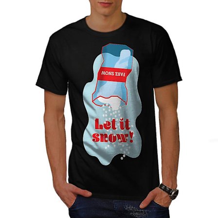 Let It Snow Christmas Men Blackt-shirt