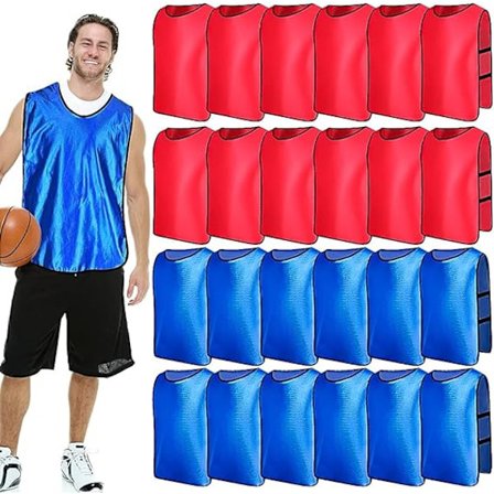 24 kappaleen harjoitusliivit, harjoitusliivit, jalkapallo, koripallo, harjoituspaita nuorille aikuisille joukkueurheiluun