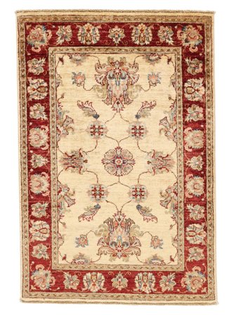 Hand Knotted Ziegler Fine Rug 85X123 Wool Beige/Orange Small