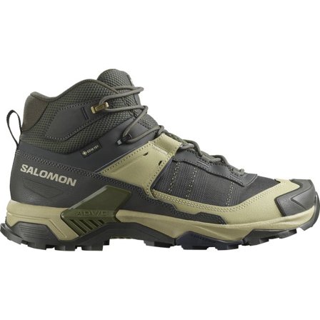 Salomon - Scarponi da trekking da uomo X Ultra 5 Mid Gore-tex - Peat / Gray Green / Blue Nights