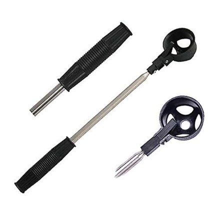 Retractable Ruostumaton Teräs Kauha Golf Pallo Noutaja, Golf Pallo Noutaja Teleskooppinen Golf Noutaa Kauha (musta)