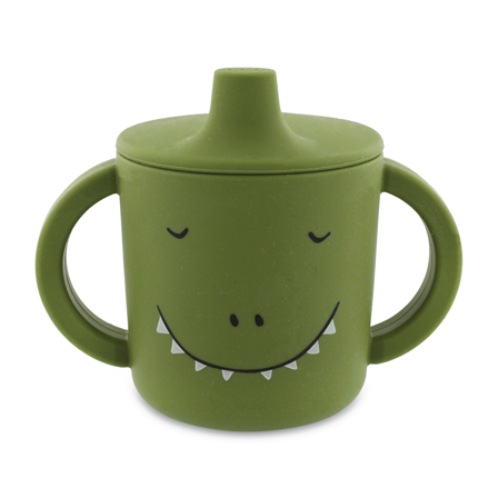 Trixie Tutekopp i silikon Mr. Dino, Grønn, 1 stk.