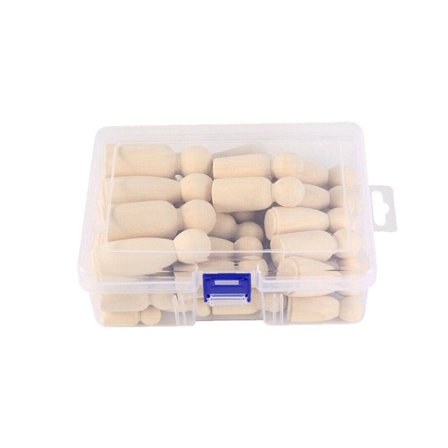 50 stk. Trepluggedukke Tredukker Kropper Tre Negledukke