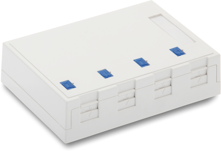 Eurolan 12B-04-04WT Pistorasialaatikko 4 x Keystone-pistorasiaa, Tietokoneet & internet