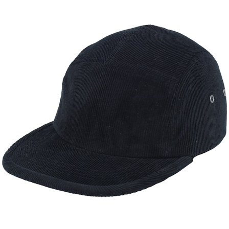 Beechfield - Black Earthaware Organic Corduroy Camper 5-Panel 5panel Black Cap - @ Hatstore