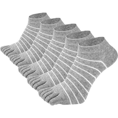5 paria - Varvassukat - Joogasukat - puuvillaiset varvassukat naisille - Juoksijan varvassukat