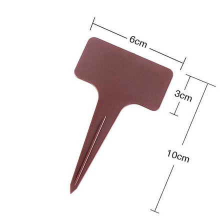 100 stk Plastplantemerker Etiketter T-type Etikettmerker Plante Skilt Hage Blomsterpotte Merke For Frø Pottede Urter